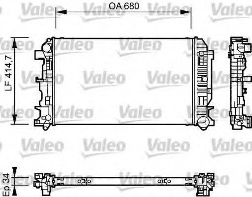 Радіатор, охолодження двигуна VALEO 735084