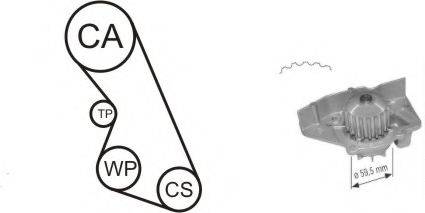 Водяний насос + комплект зубчастого ременя AIRTEX WPK-135901