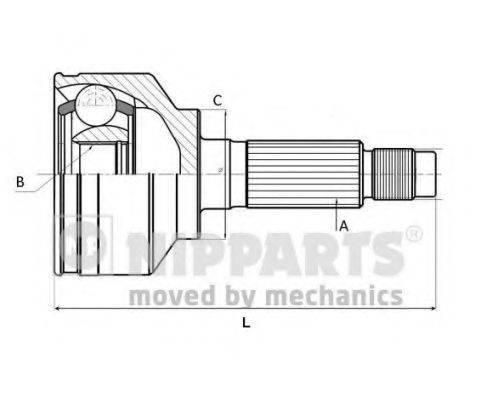 Шарнірний комплект, приводний вал NIPPARTS J2824002