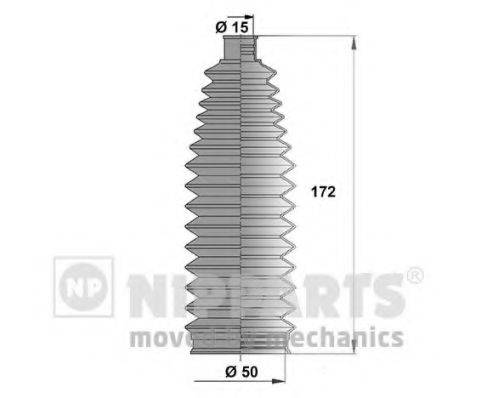 Комплект пильника, рульове управління NIPPARTS J2842023