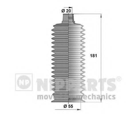 Комплект пильника, рульове управління NIPPARTS J2842026