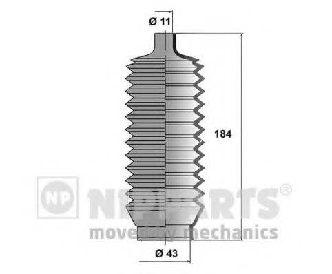 Комплект пильника, рульове управління NIPPARTS J2845000