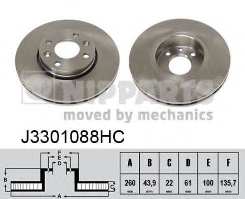 гальмівний диск NIPPARTS J3301088HC