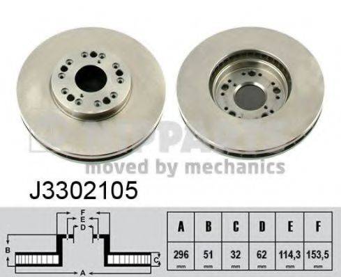 гальмівний диск NIPPARTS J3302105