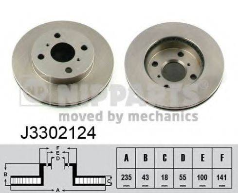 гальмівний диск NIPPARTS J3302124