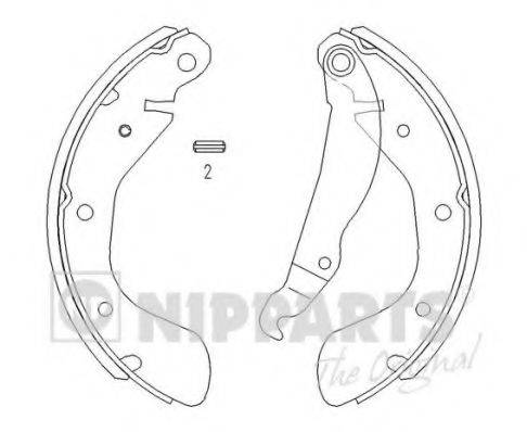 Комплект гальмівних колодок NIPPARTS J3500900