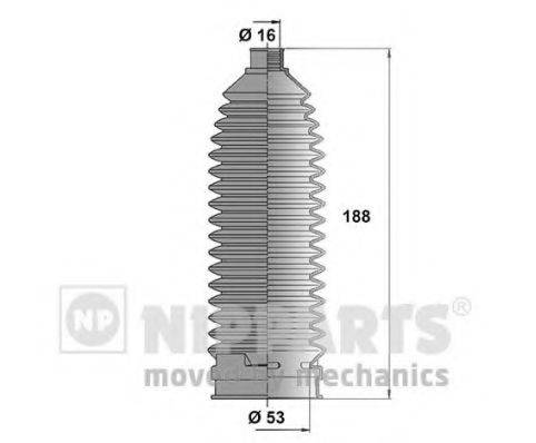 Комплект пильника, рульове управління NIPPARTS N2841033