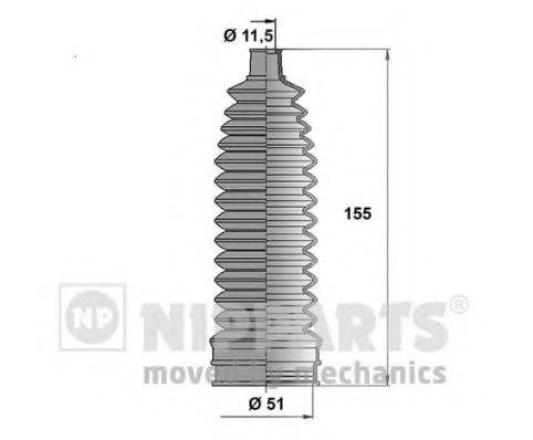 Комплект пильника, рульове управління NIPPARTS N2841035