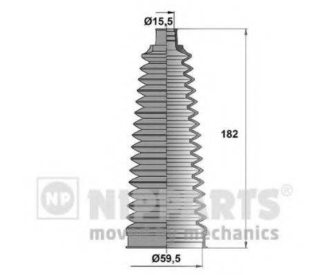 Комплект пильника, рульове управління NIPPARTS N2842043