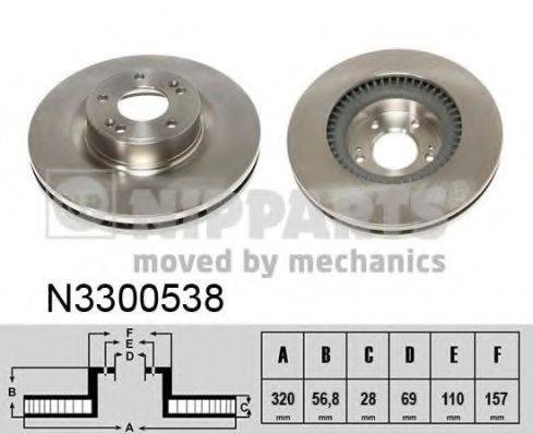 гальмівний диск NIPPARTS N3300538