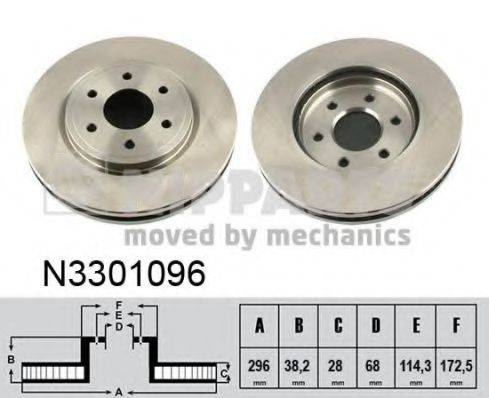 гальмівний диск NIPPARTS N3301096