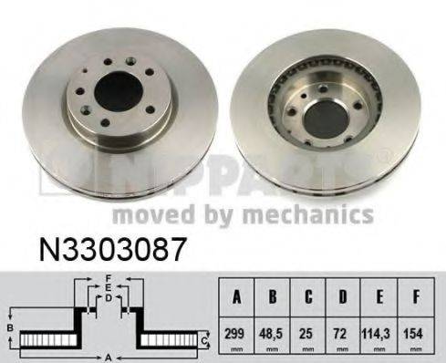 гальмівний диск NIPPARTS N3303087