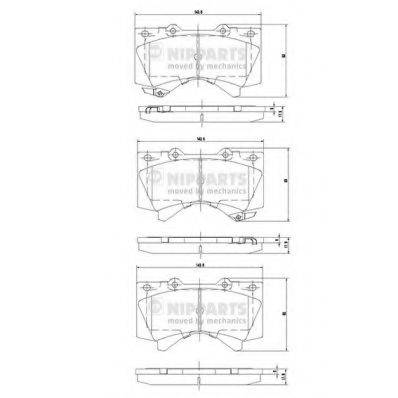 Комплект гальмівних колодок, дискове гальмо NIPPARTS N3602136