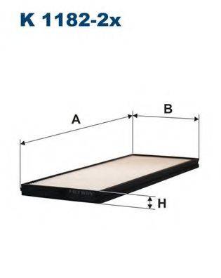 Фільтр, повітря у внутрішньому просторі FILTRON K1182-2x