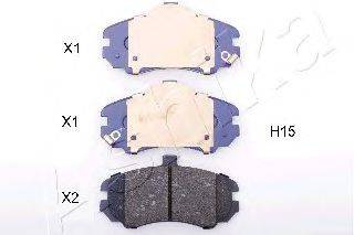 Комплект гальмівних колодок, дискове гальмо ASHIKA 50-0H-H15