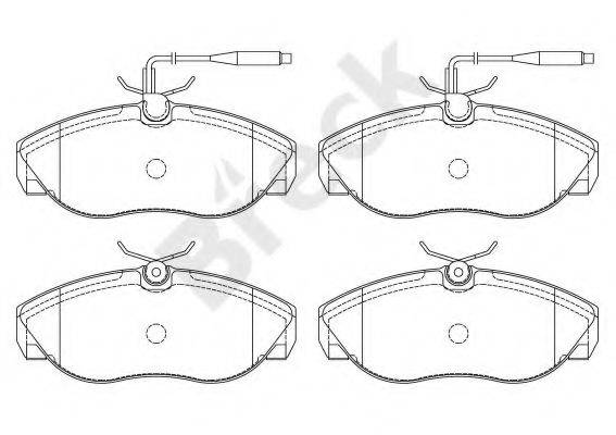 Комплект гальмівних колодок, дискове гальмо BRECK 21797 00 703 10