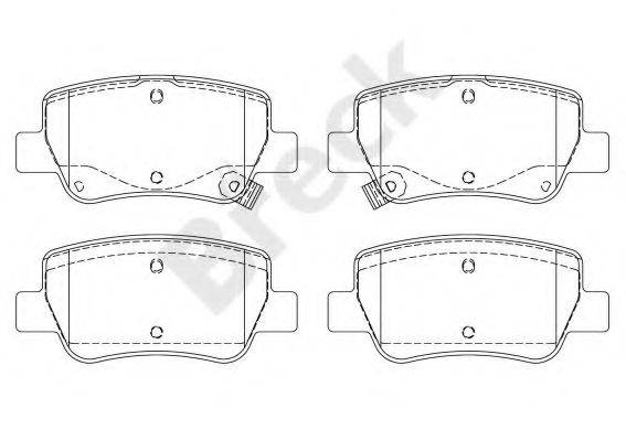Комплект гальмівних колодок, дискове гальмо BRECK 24885 00 704 10