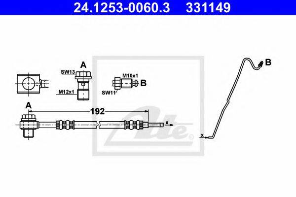 Гальмівний шланг ATE 24.1253-0060.3