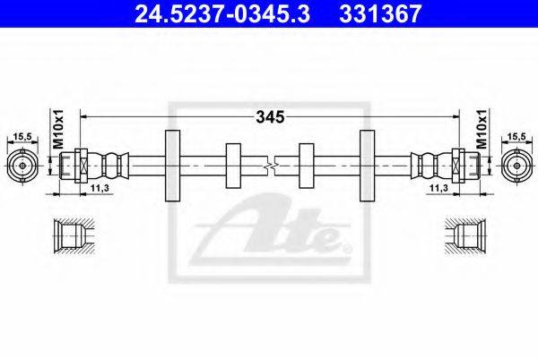 Гальмівний шланг ATE 24.5237-0345.3