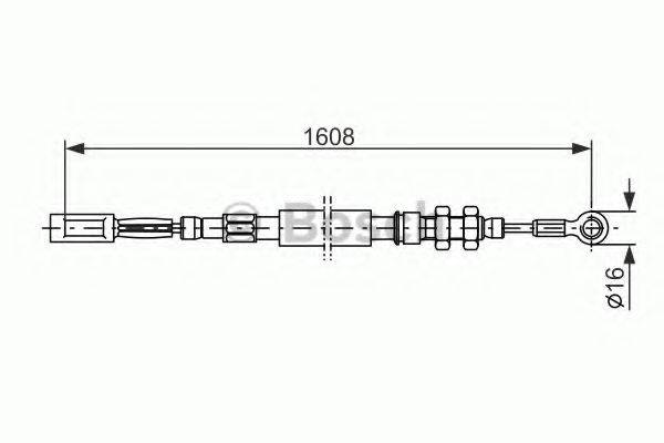 Трос, стоянкова гальмівна система BOSCH 1 987 477 417