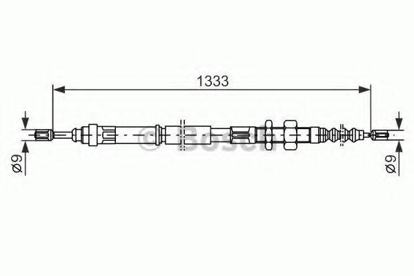 Трос, стоянкова гальмівна система BOSCH 1 987 477 440