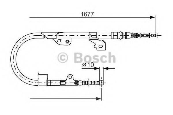 Трос, стоянкова гальмівна система BOSCH 1 987 477 536