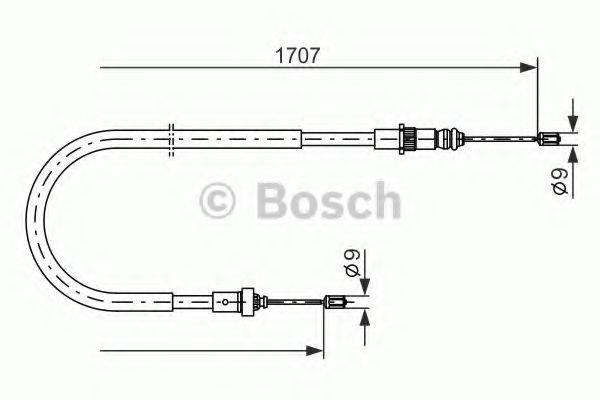 Трос, стоянкова гальмівна система BOSCH 1 987 477 587