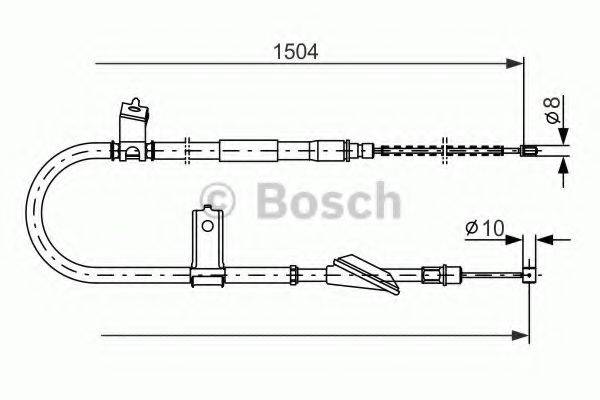 Трос, стоянкова гальмівна система BOSCH 1 987 477 611