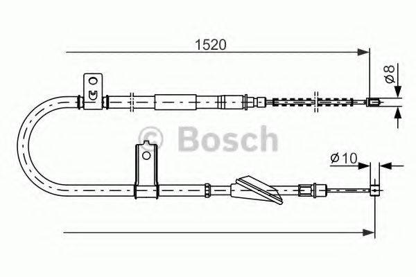 Трос, стоянкова гальмівна система BOSCH 1 987 477 613