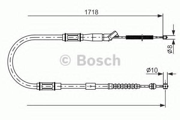 Трос, стоянкова гальмівна система BOSCH 1 987 477 797