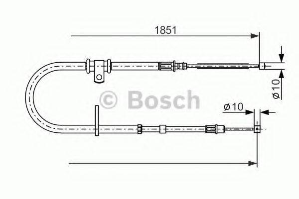 Трос, стоянкова гальмівна система BOSCH 1 987 477 862