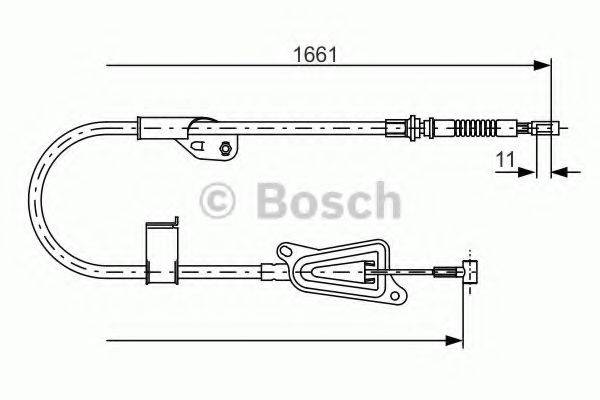 Трос, стоянкова гальмівна система BOSCH 1 987 477 914