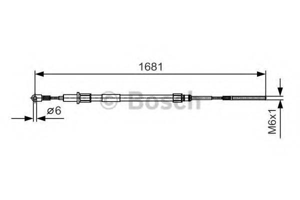 Трос, стоянкова гальмівна система BOSCH 1 987 477 924