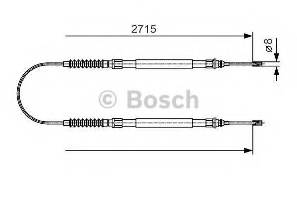 Трос, стоянкова гальмівна система BOSCH 1 987 482 003