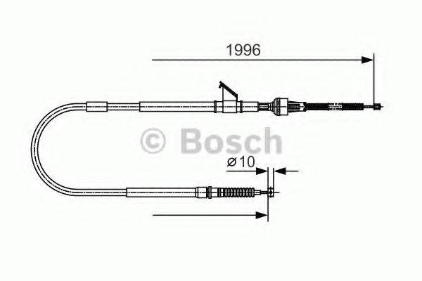 Трос, стоянкова гальмівна система BOSCH 1 987 482 068