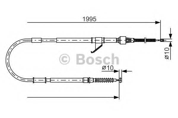 Трос, стоянкова гальмівна система BOSCH 1 987 482 069