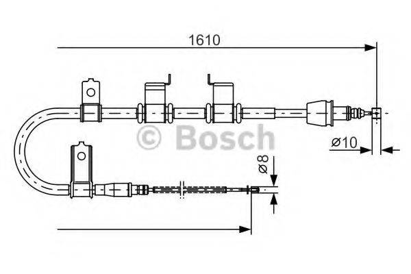 Трос, стоянкова гальмівна система BOSCH 1 987 482 070