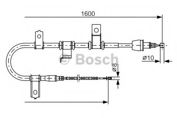 Трос, стоянкова гальмівна система BOSCH 1 987 482 073