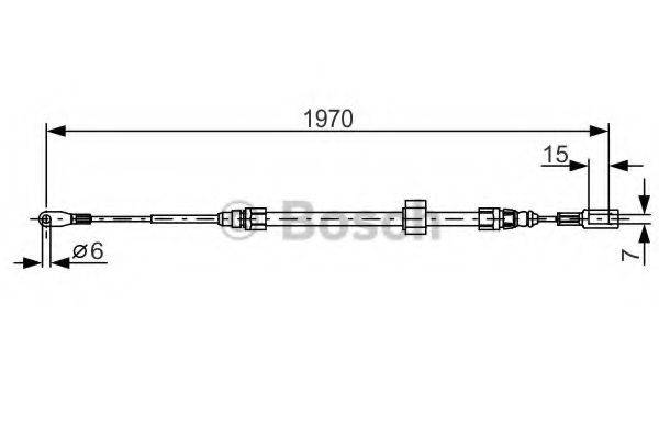 Трос, стоянкова гальмівна система BOSCH 1 987 482 131