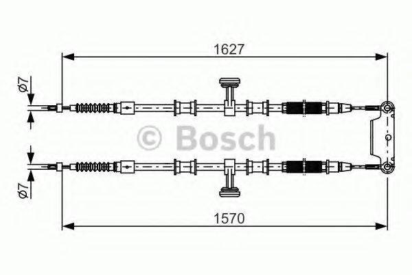 Трос, стоянкова гальмівна система BOSCH 1 987 482 147