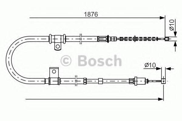 Трос, стоянкова гальмівна система BOSCH 1 987 482 183