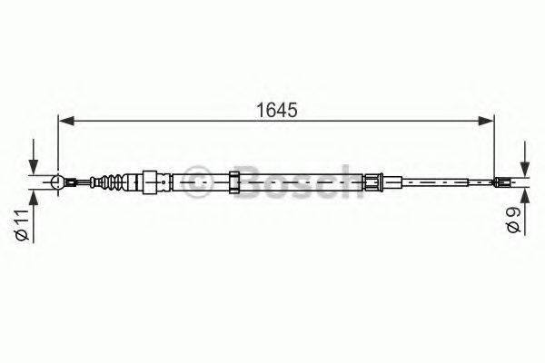 Трос, стоянкова гальмівна система BOSCH 1 987 482 191