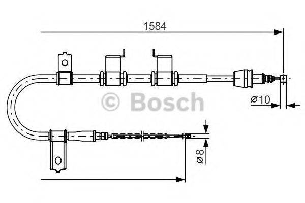 Трос, стоянкова гальмівна система BOSCH 1 987 482 223