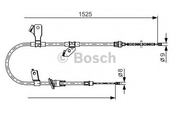 Трос, стоянкова гальмівна система BOSCH 1 987 482 247