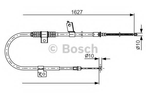 Трос, стоянкова гальмівна система BOSCH 1 987 482 274