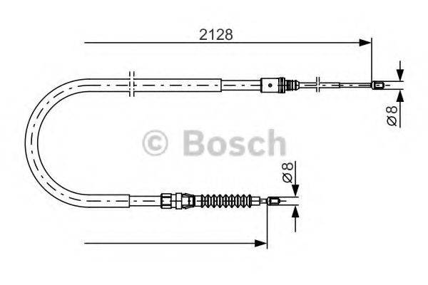 Трос, стоянкова гальмівна система BOSCH 1 987 482 324