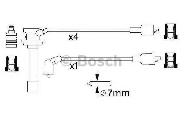 Комплект дротів запалення BOSCH 0 986 356 756