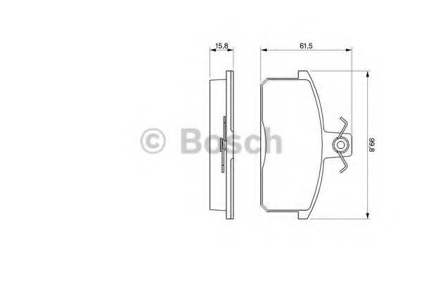 Комплект гальмівних колодок, дискове гальмо BOSCH 0 986 424 274