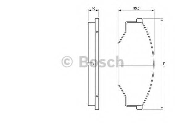 Комплект гальмівних колодок, дискове гальмо BOSCH 0 986 424 382