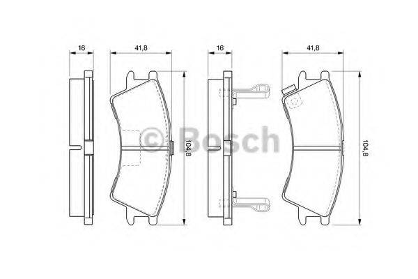 Комплект гальмівних колодок, дискове гальмо BOSCH 0 986 424 575